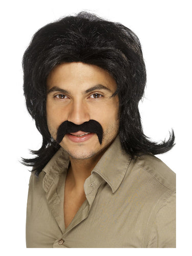 70s Retro Wig, Black – Front